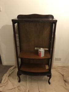 vintage-display-cabinet before makeover