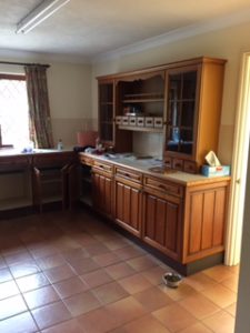 tired old pine kitchen dresser before new year make over