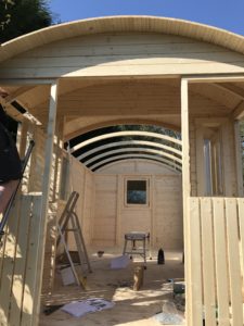 view of unfinished interior of Shepherds Hut