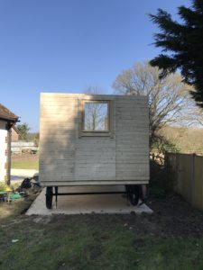 Rear view of Shepherds Hut