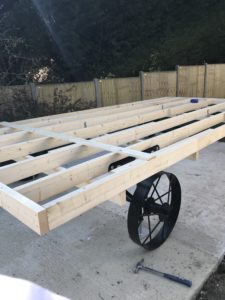 Constructing the base of the Shepherds Hut