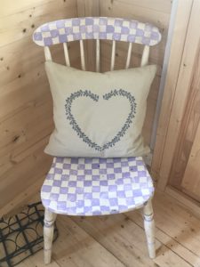 Painted chair in Shepherds Hut