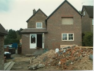 rear elevation of victorian cottage before we began to renovate