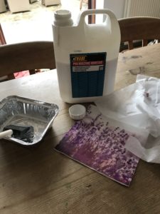 materials for DIY decoupage sign