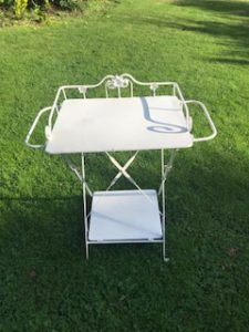 beautiful iron washstand used for decorating in shepherds hut