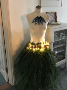 Mannequin in alternative christmas decor 