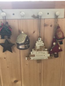 variety of hanging christmas decorations