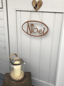 rustic noel with candle christmas decorations