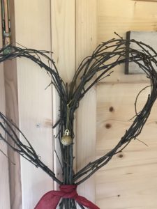 rustic twig heart christmas decorations