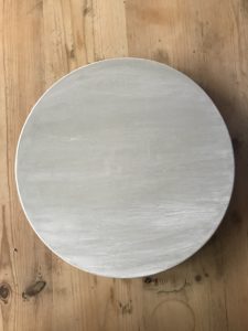 lazy susan painted distressed and waxed