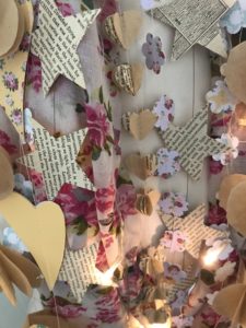 selection of pretty card and paper garlands