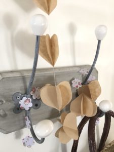 hooks and garlands in spring decor