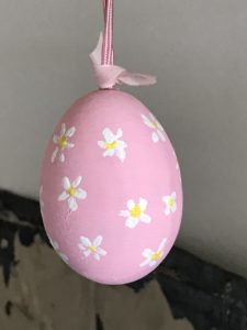 hand painted easter egg for spring decor