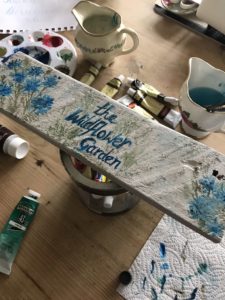 cornflowers and wording complete homemade signs