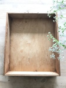 vintage wooden garden tray