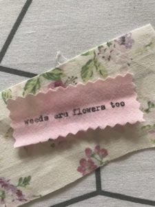 fabric typewritten labels used for mini glass jars for diy flower arrangements jar crafts