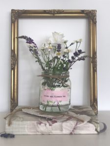 pretty flowers and vintage gold frame and book for mini glass jars for diy flower arrangements jar crafts