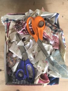 materials and scissors used for typewriter for used for mini glass jars, diy flower arrangements jar craft