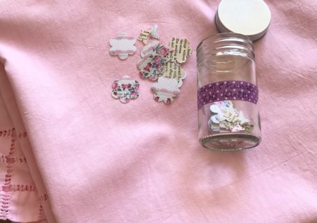 pink tablecloth for homespun Christmas git and decor ideas