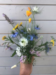 variety of fresh cut flowers for simple floral decor