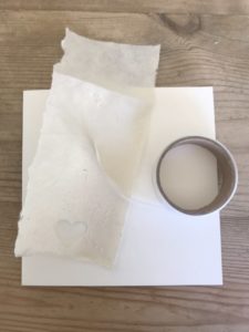 Glue dots, paper and card needed for homemade cards