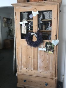 vintage pine art cupboard