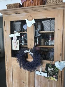 vintage pine art cupboard