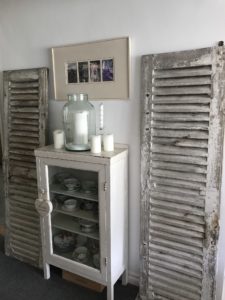 farmhouse shutters craete shabby chic wall decor - rustic shutters