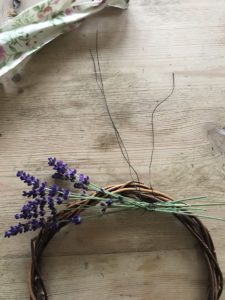 preserving flowers by making lavender wreaths