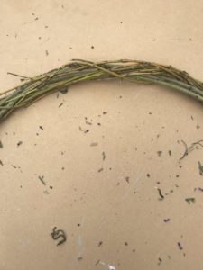 homemade base for lavender wreaths