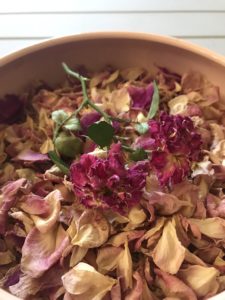 dried rose petals for use in dried flower crafts