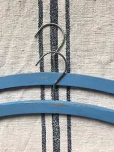 blue painted wooden hanger craft ideas