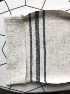 making a fabric book cover with french linen