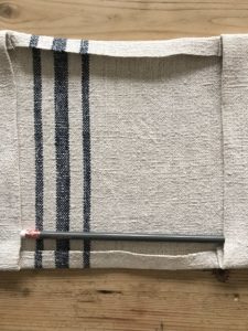 making a fabric book cover with french linen