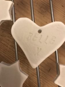 heart and star clay decorations for christmas