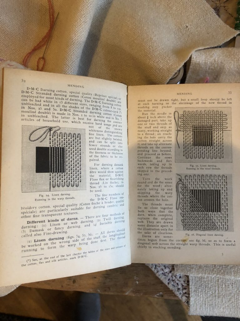 how to darn a hole book instructions