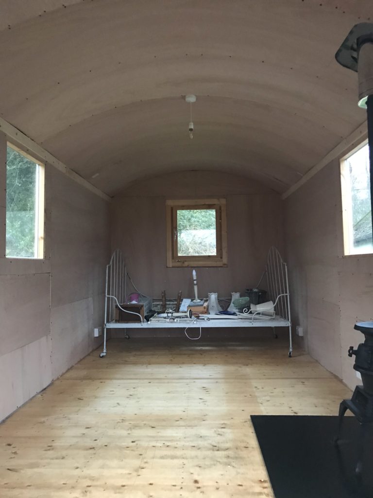 Insulating a Shepherds Hut and applying chipboard over