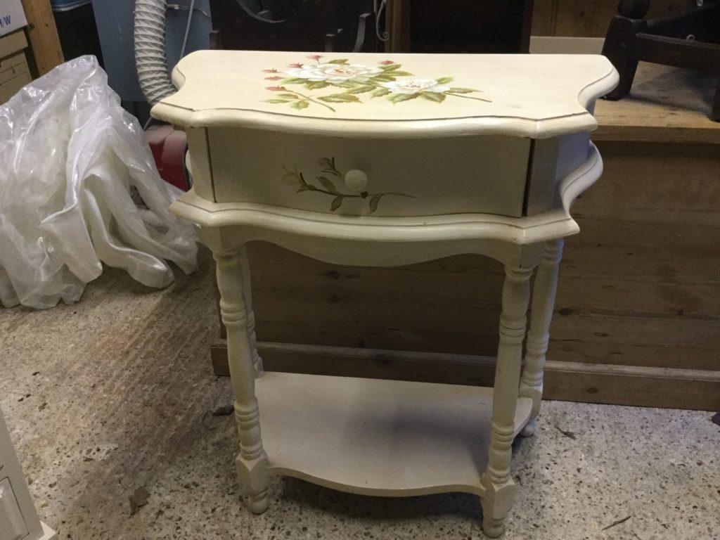 painted shabby chic bedside table