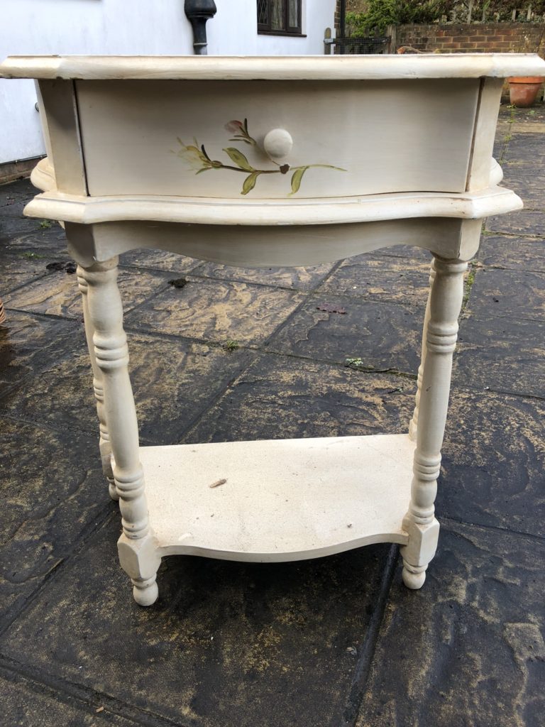 Painted shabby chic bedside table