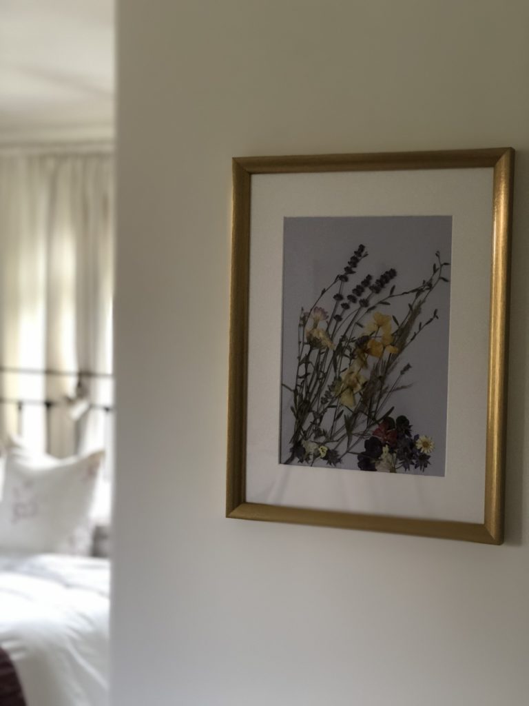 framed dried flower picture