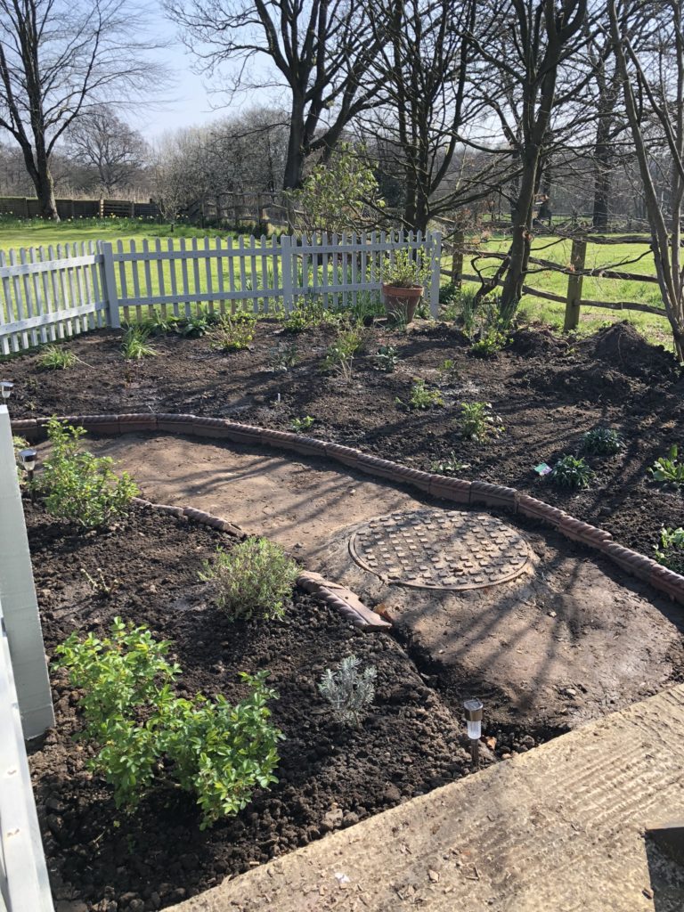 Cottage Garden path and picket fence