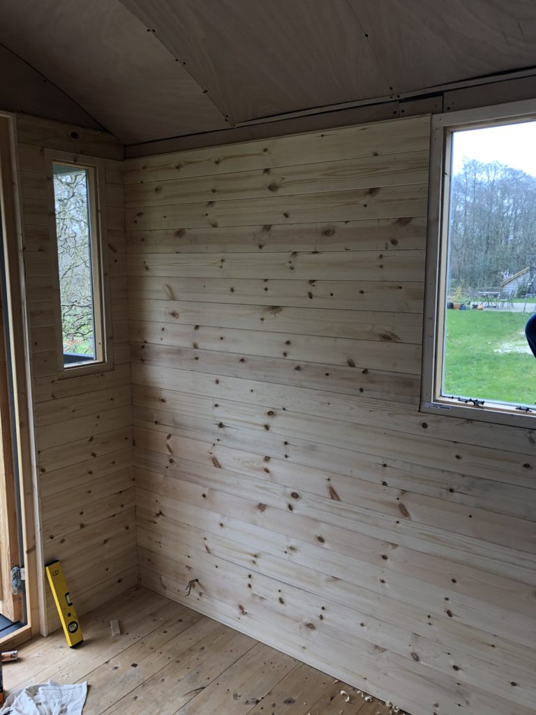 cladding the shepherds hut