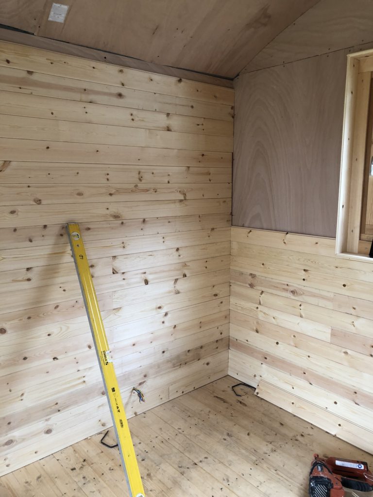 cladding the shepherds hut