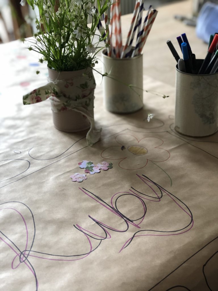 childrens table place setting forms part of diy summer party decorations