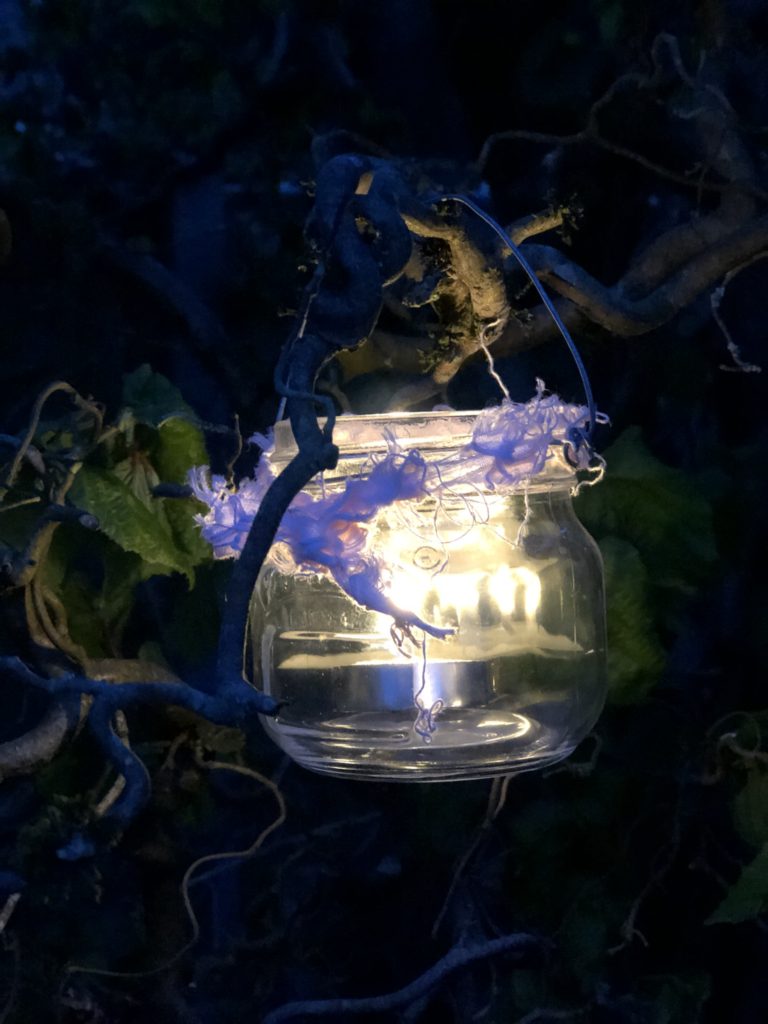 single jam jar night light form part of diy summer party decorations