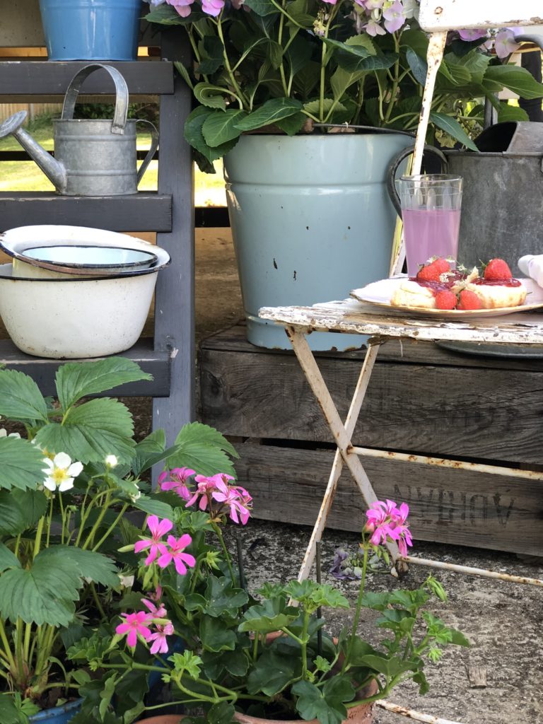 Garden props used in Period Living Magazine photo shoot