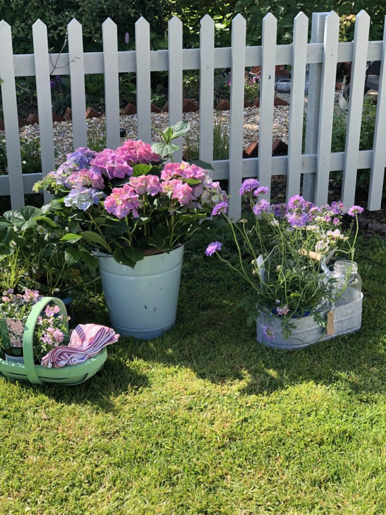 garden props for Period Living Magazine styling shoot