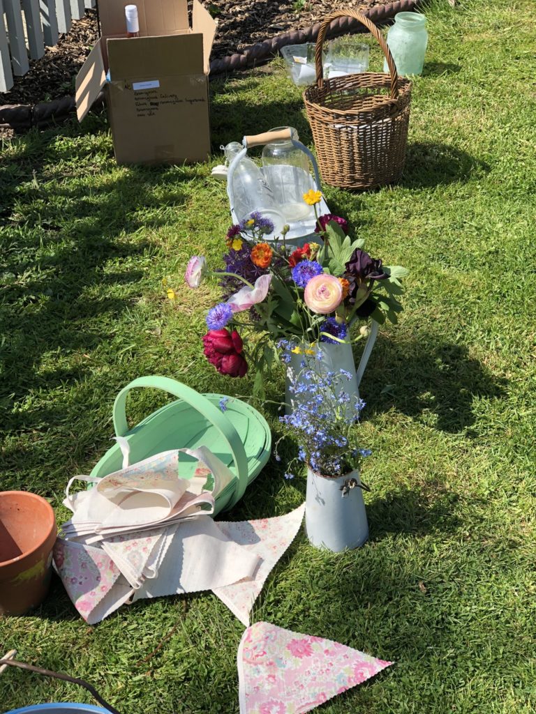 garden props for Period Living Magazine styling shoot