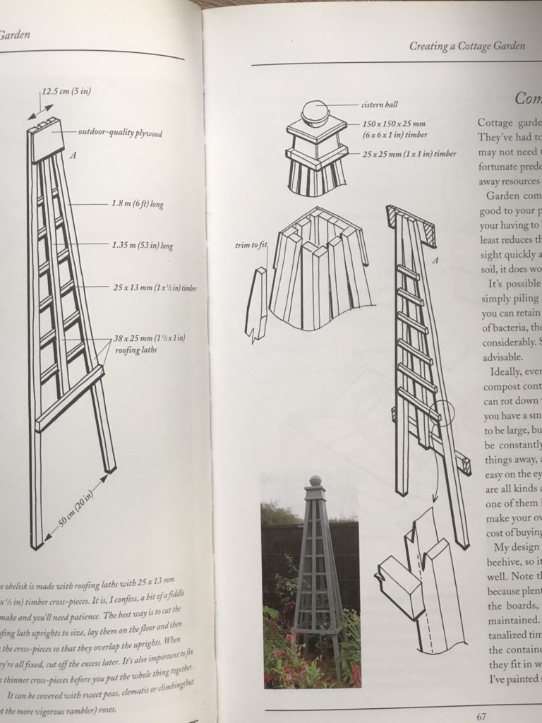 Cottage Garden Plans 2 making the obelisk 4 768x1024 - Cottage Garden Plans - Part Two: the wooden obelisk