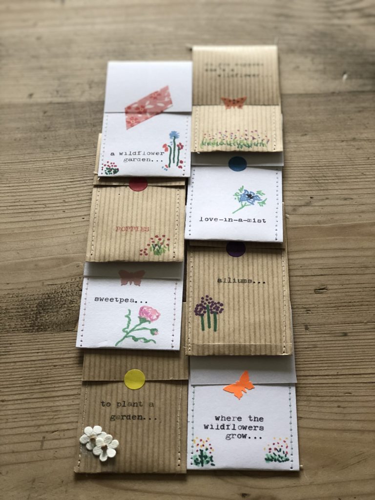 assorted diy seed envelopes